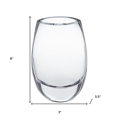 Clear Cylinder Crystal Glass Table Vase