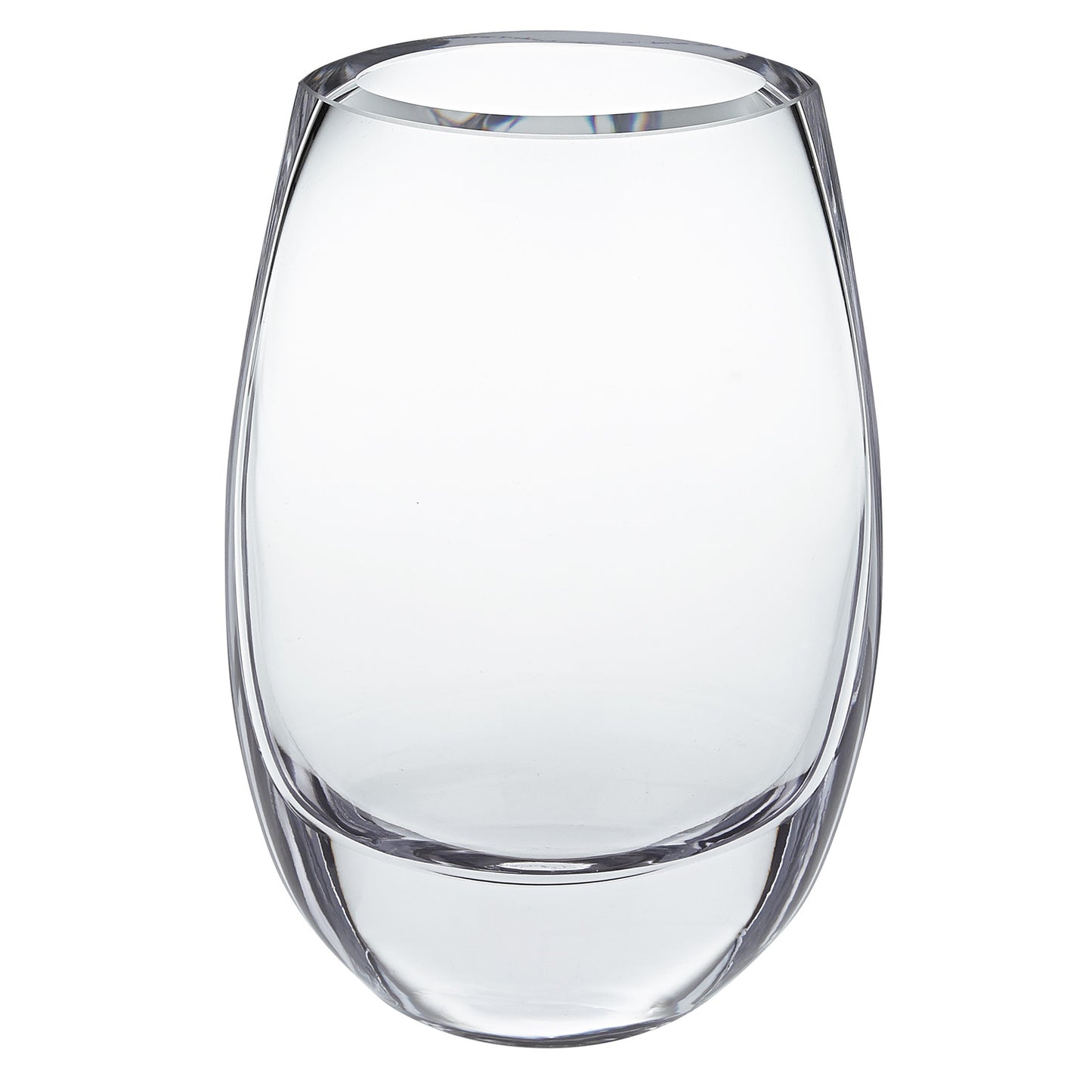 Clear Cylinder Crystal Glass Table Vase