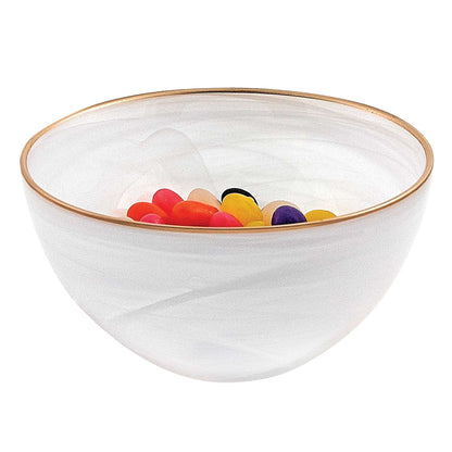 White And Gold Glass