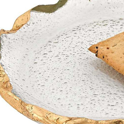 Glass Oval Edge Gold Leaf Platter