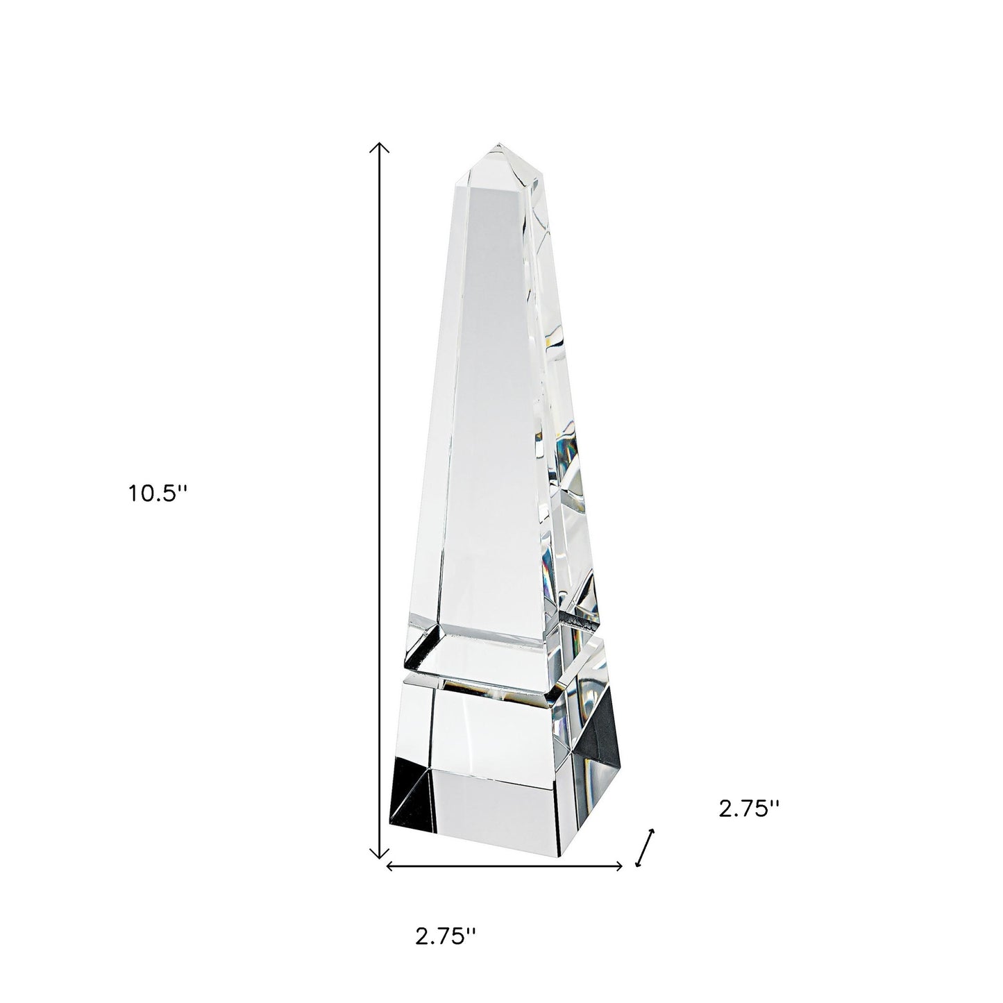 Clear Crystal Obelisk Statue