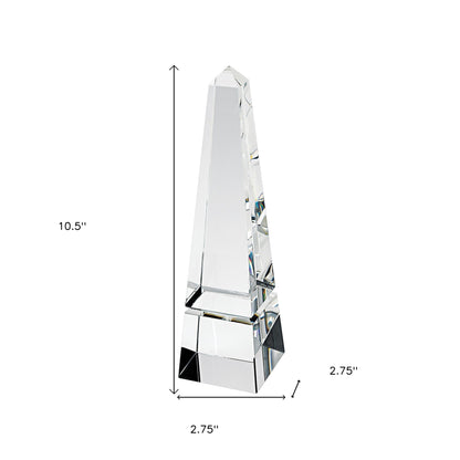 Clear Crystal Obelisk Statue