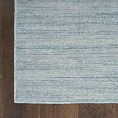 Nourison Essentials Loom Woven Aqua Machine Washable Rug - Corner
