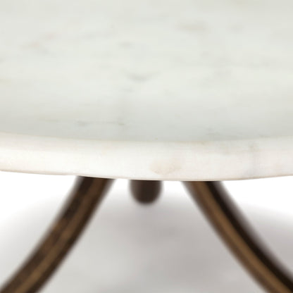Gold & Brown Round Coffee Table
