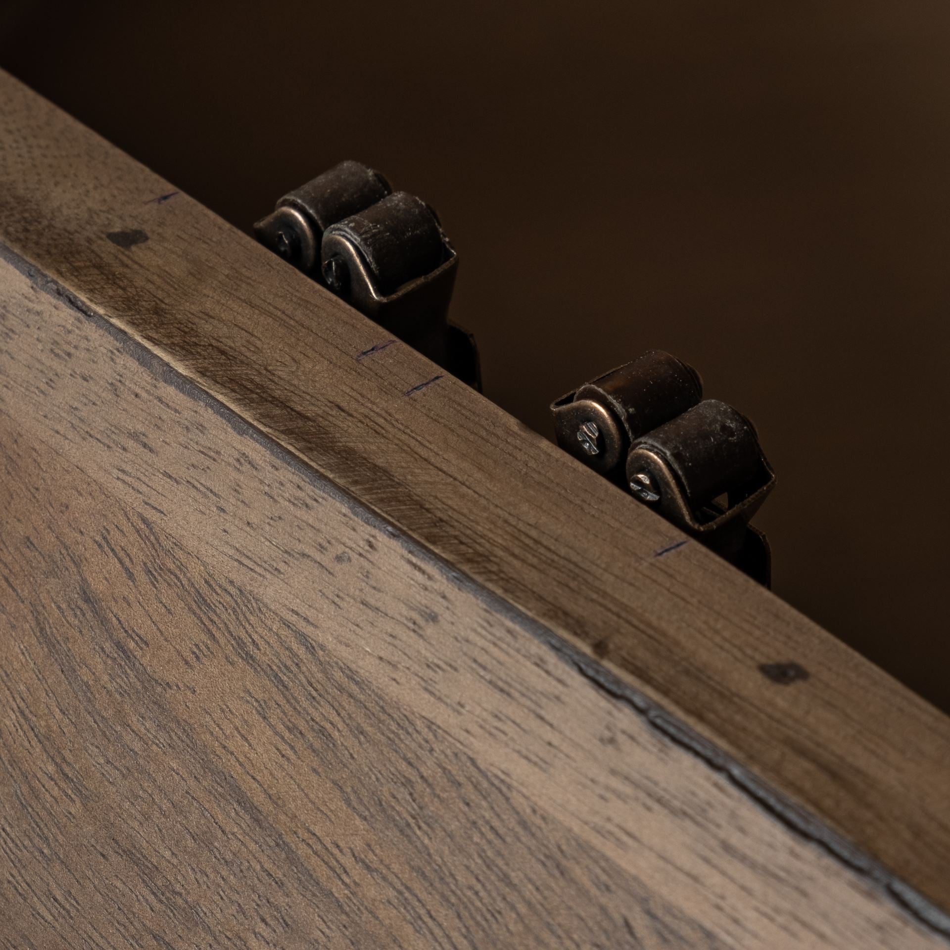 Brown Wood Hexagon Coffee Table image 8