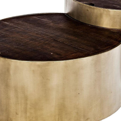 Brown Wood Round Nested Coffee Tables image 3