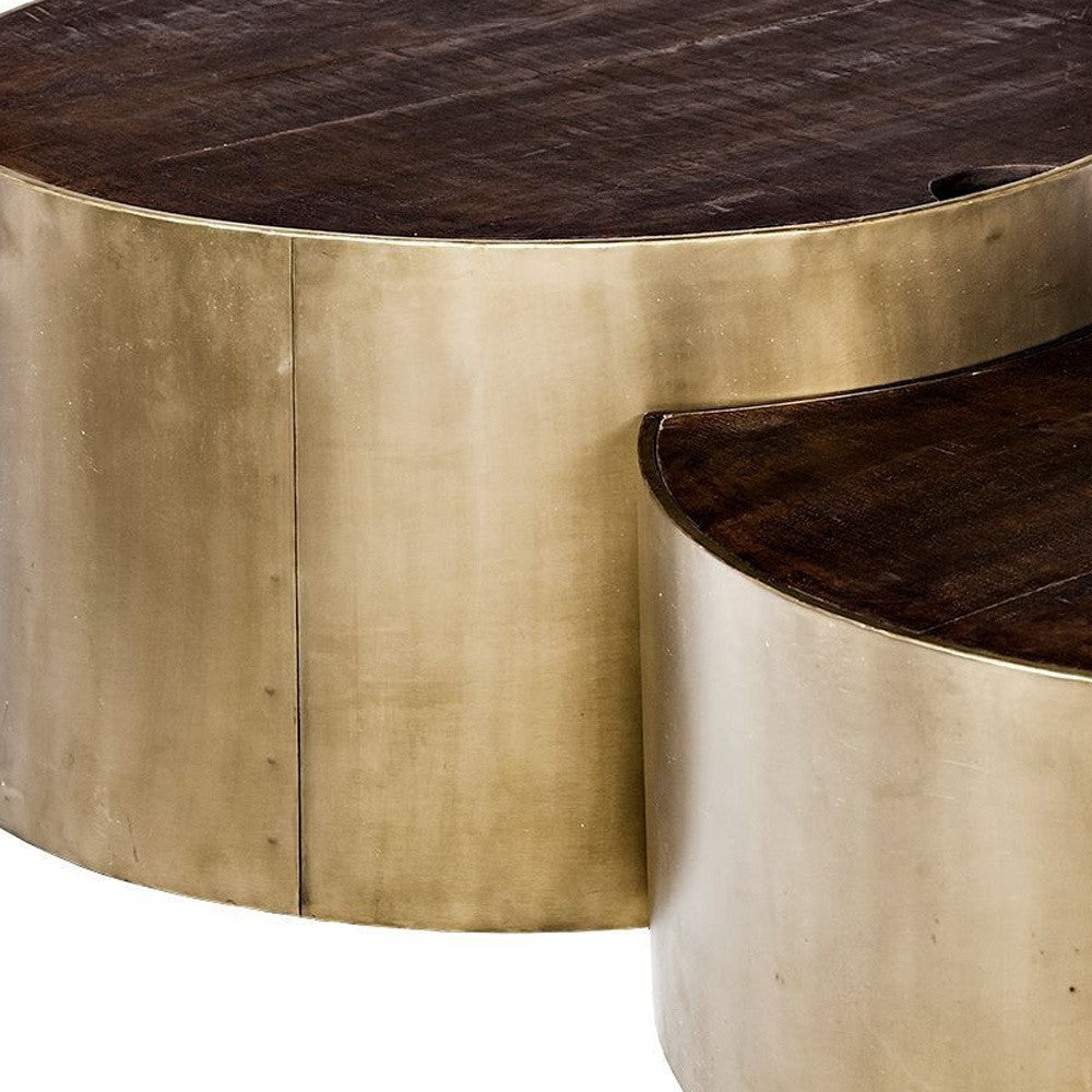 Round Wood Nesting Coffee Tables