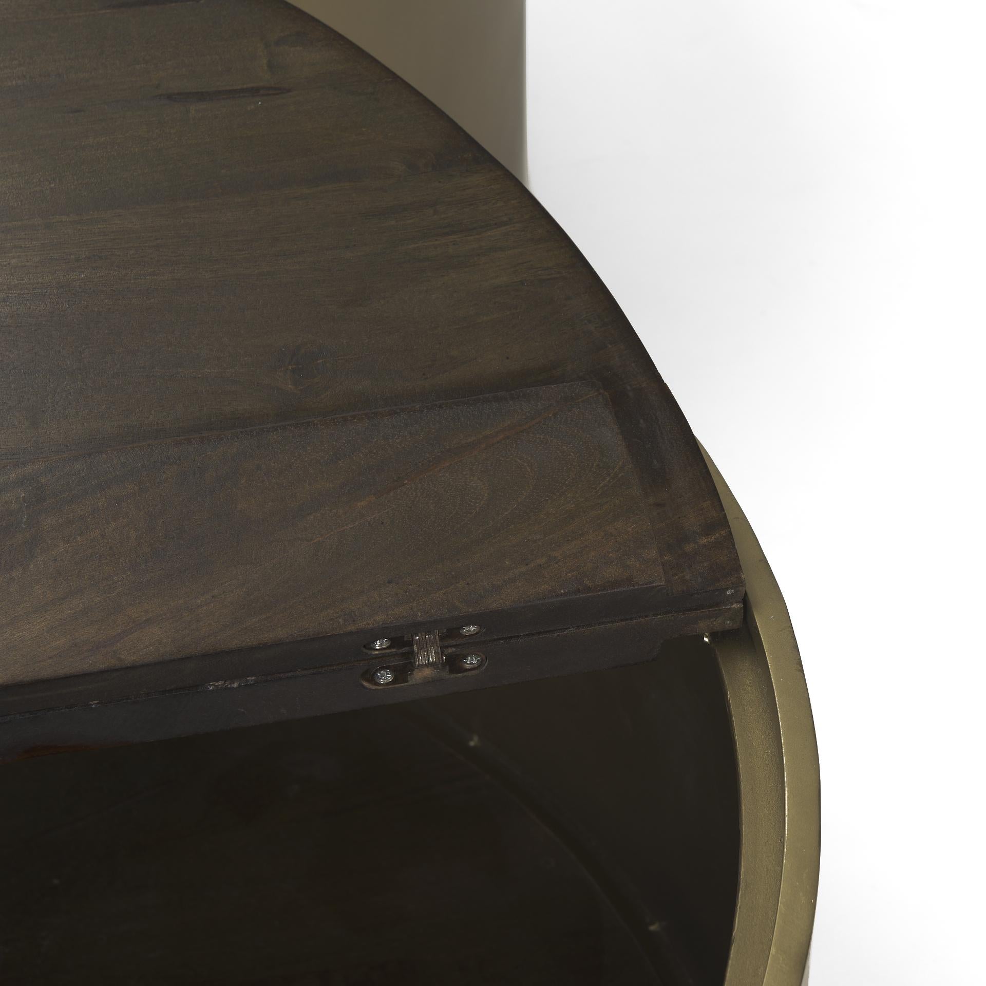 Brown Wood Round Nested Coffee Tables image 4
