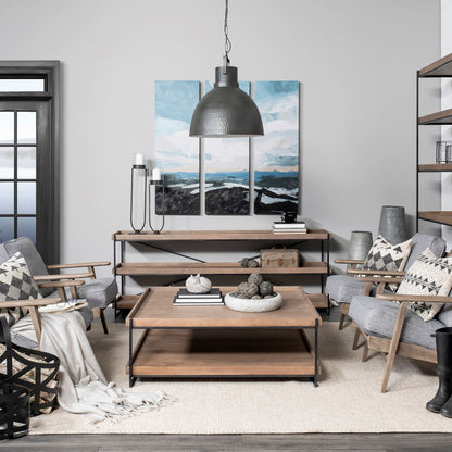 Natural & Black Coffee Table