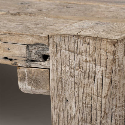 Natural Wood Distressed Coffee Table image 6