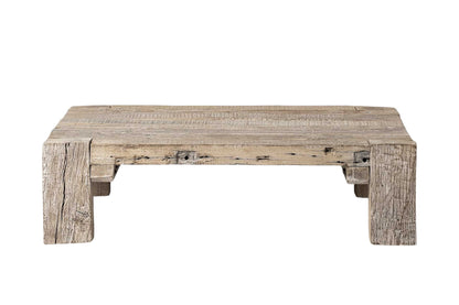 Natural Wood Distressed Coffee Table image 2