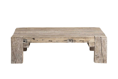Natural Wood Distressed Coffee Table image 5