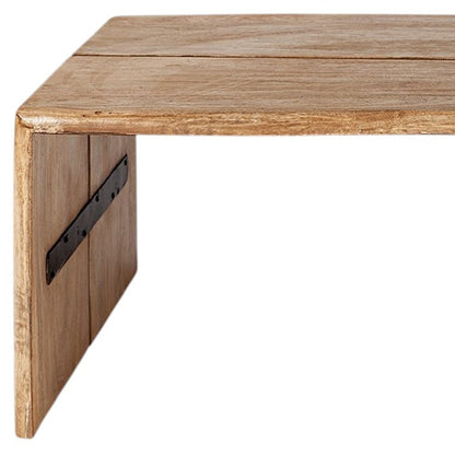 Brown Solid Wood Coffee Table image 6