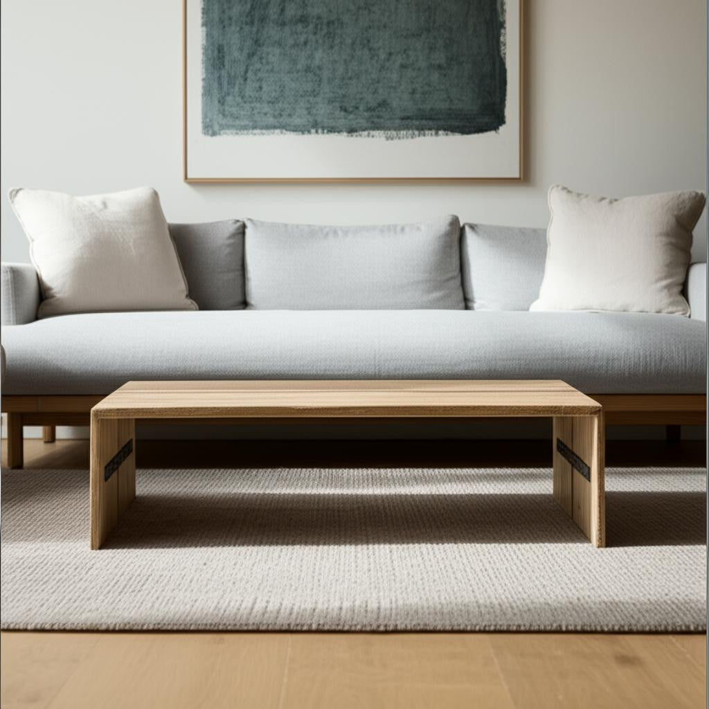 Brown Solid Wood Coffee Table image 1
