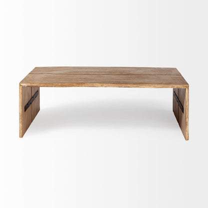 Rectangular Solid Wood Top & Base Coffee Table
