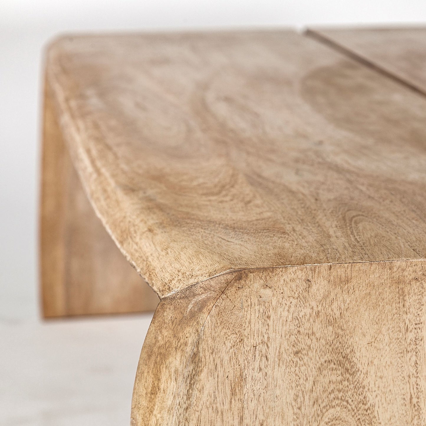 Rectangular Solid Wood Top & Base Coffee Table