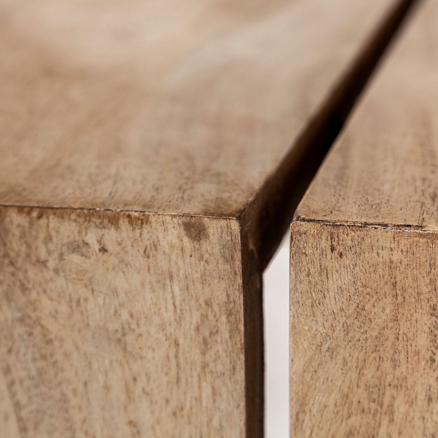 Rectangular Solid Wood Top & Base Coffee Table