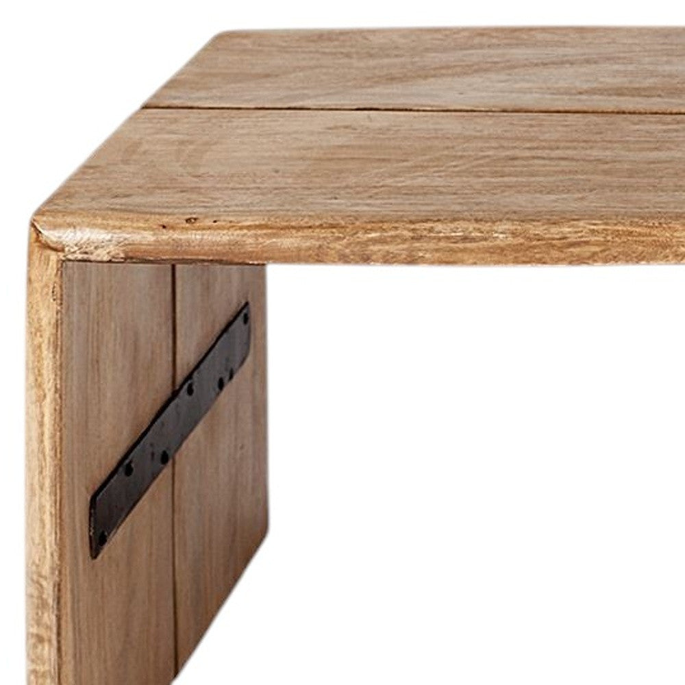 Brown Solid Wood Coffee Table image 5