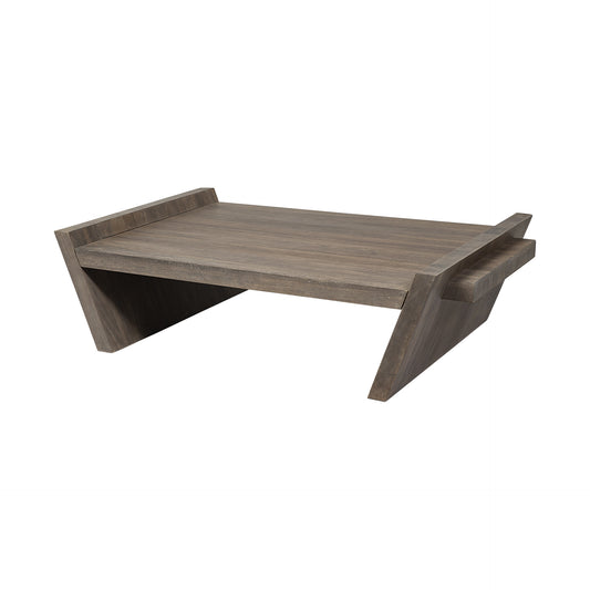 Brown Wood Coffee Table image 4