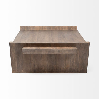 Brown Wood Coffee Table image 2