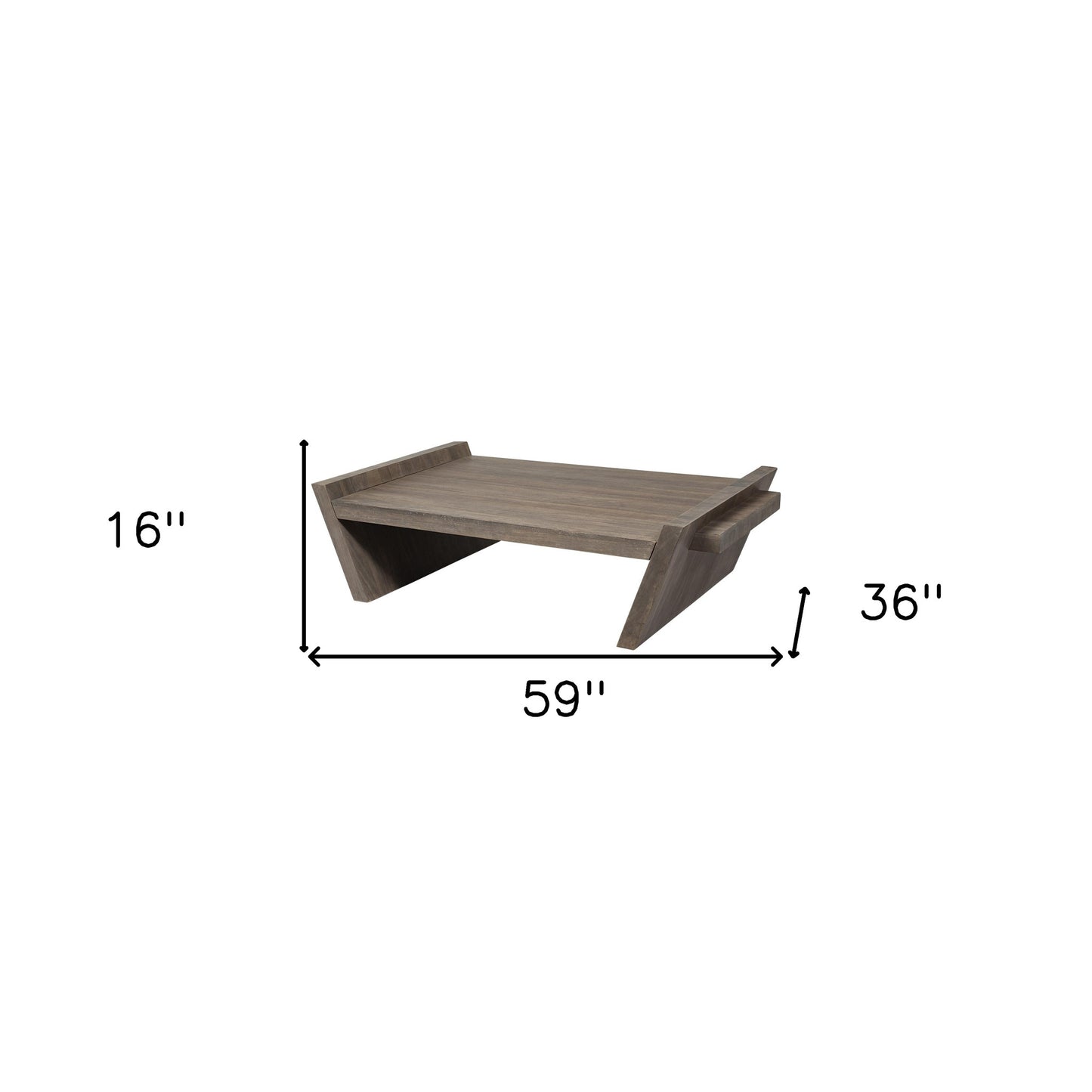 Brown Wood Coffee Table image 8