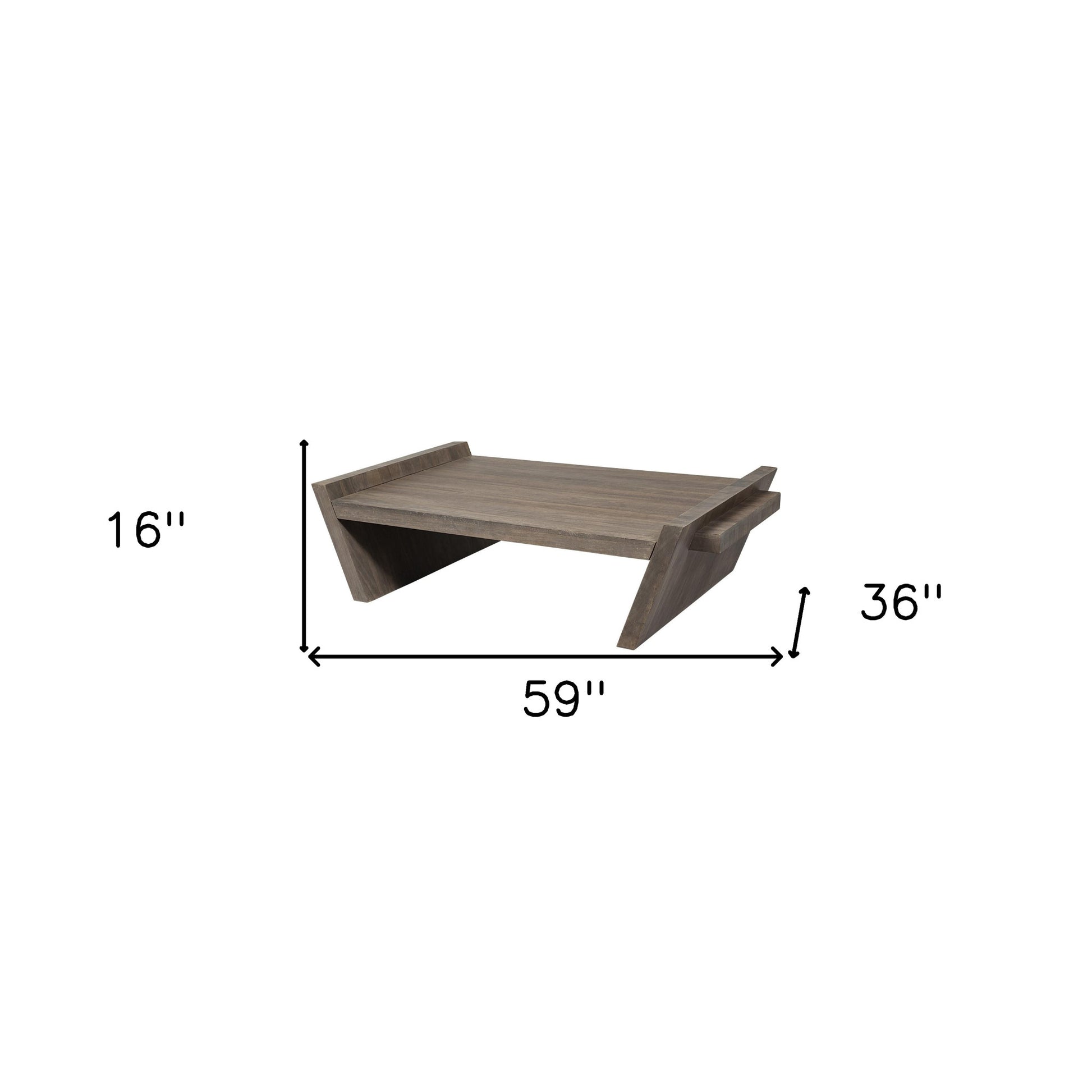 Brown Wood Coffee Table image 8