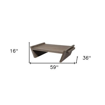 Brown Wood Coffee Table image 8