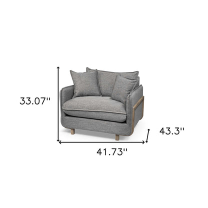 Gray Linen Arm Chair