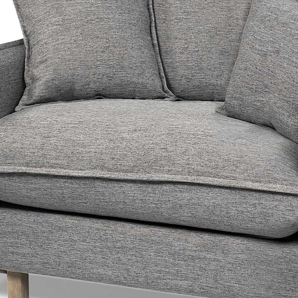 Gray Linen Arm Chair