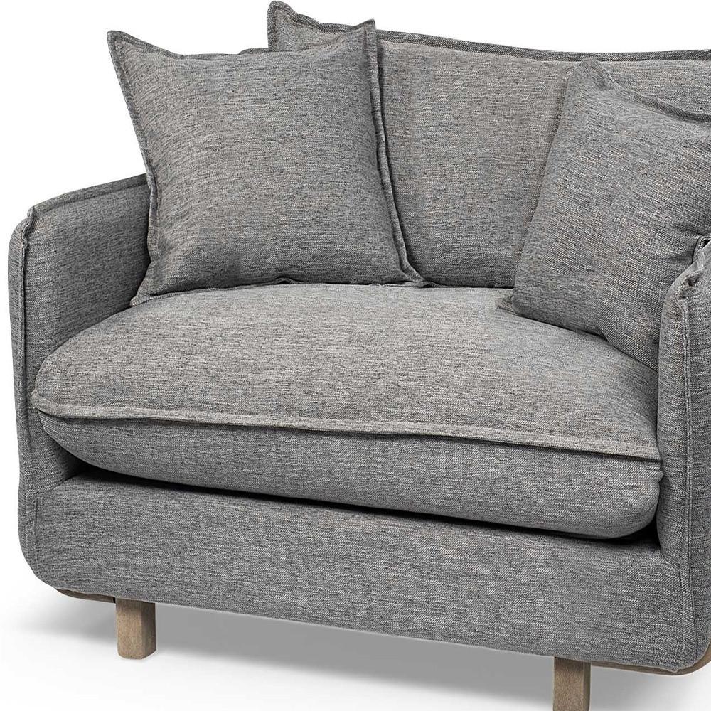 Gray Linen Arm Chair