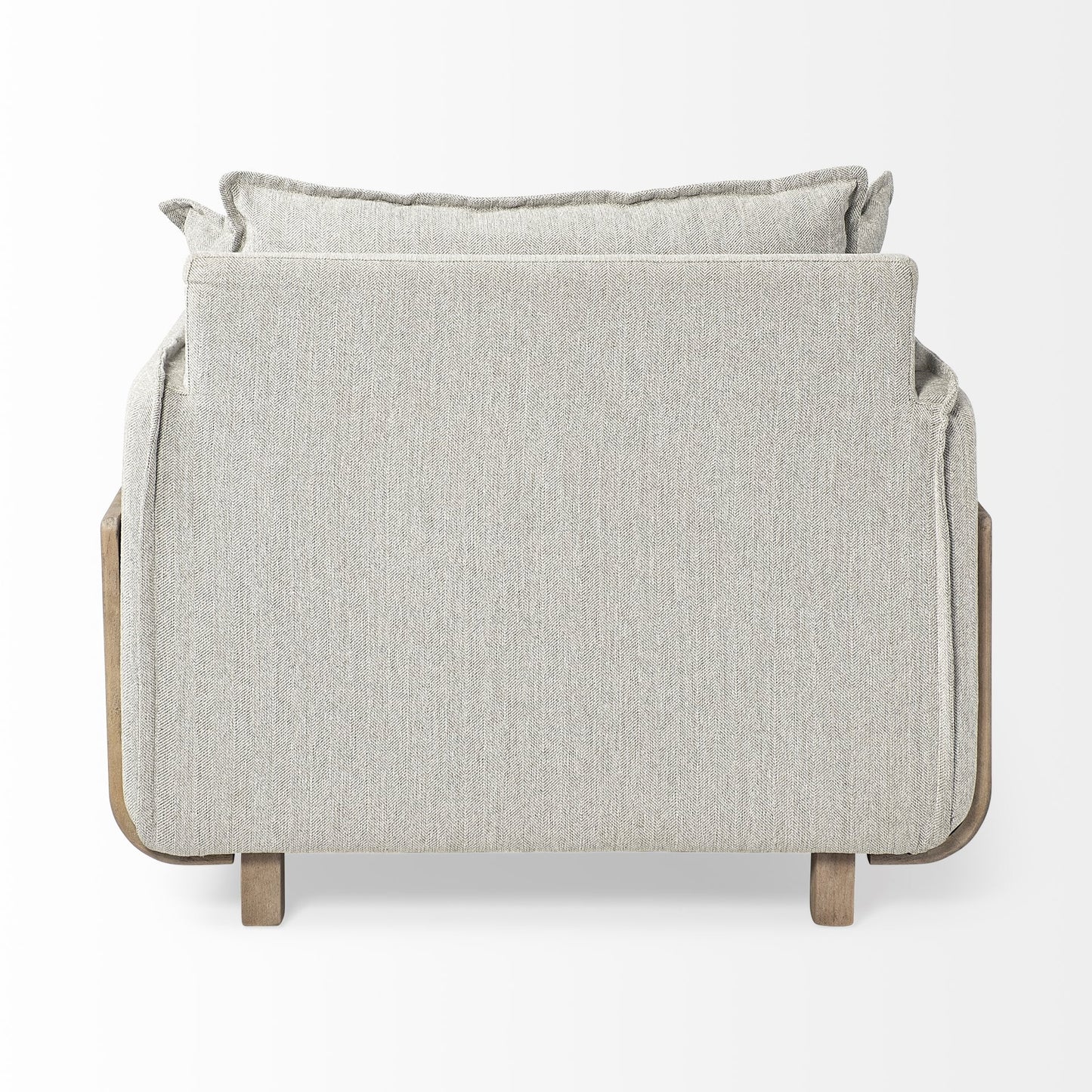 Gray & Brown Fabric Club Chair