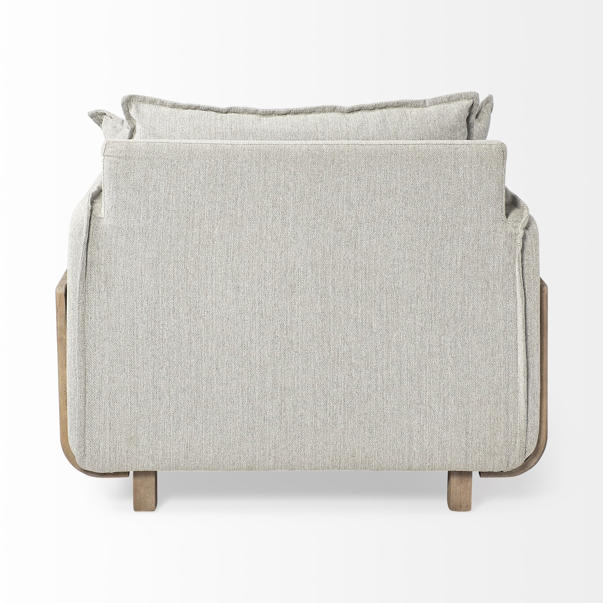 Gray & Brown Fabric Club Chair