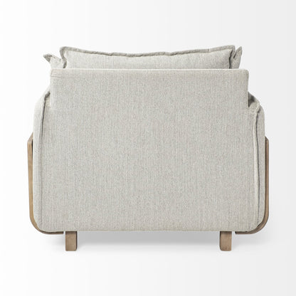Gray & Brown Fabric Club Chair