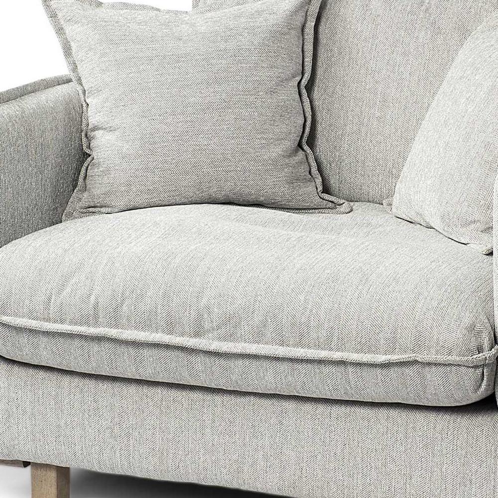 Gray & Brown Fabric Club Chair