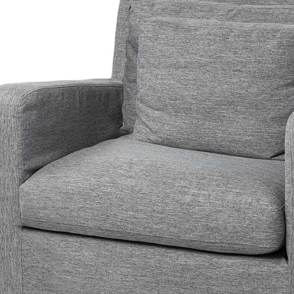 Weston Gray & Brown Linen Arm Chair