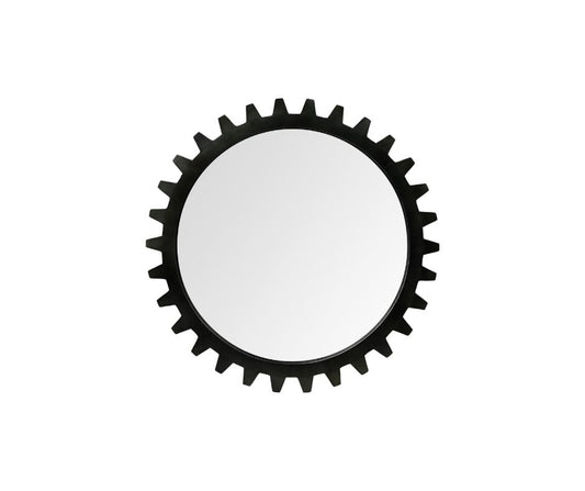 Round Black Metal Frame Wall Mirror