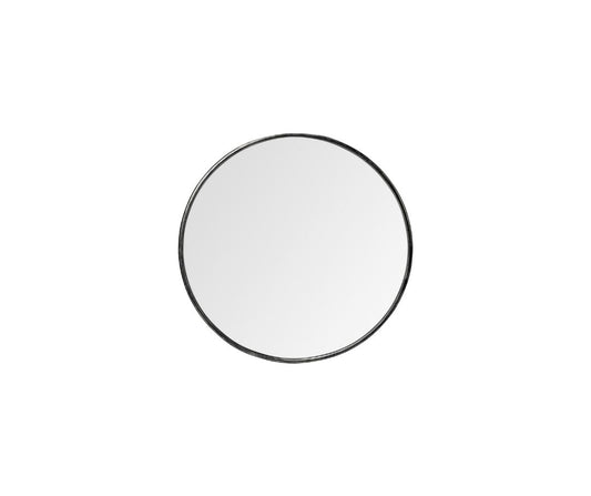 Round Black Metal Frame Wall Mirror