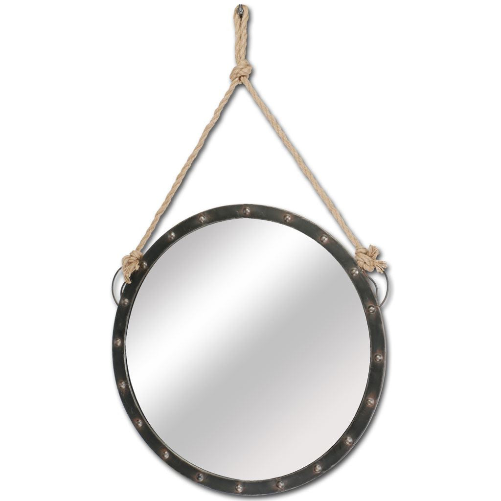 Round Metal Frame Wall Mirror