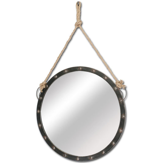 Round Metal Frame Wall Mirror