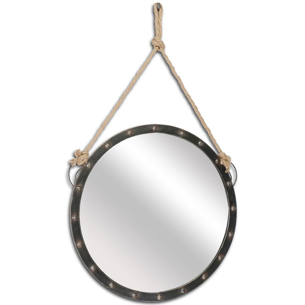 Round Metal Frame Wall Mirror