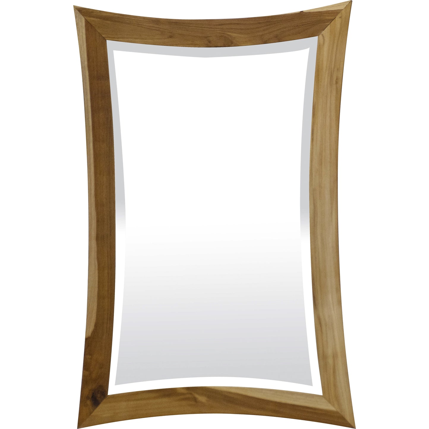 Brown Abstract Wood Framed Bathroom Vanity Mirror