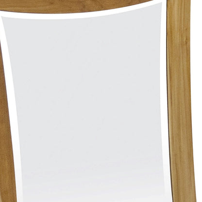 Brown Abstract Wood Framed Bathroom Vanity Mirror