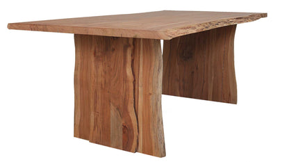Brown Rectangular Solid Wood Dining Table