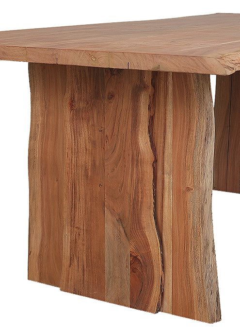 Brown Rectangular Solid Wood Dining Table