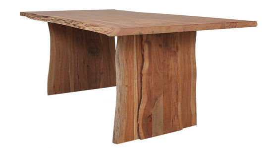 Brown Rectangular Solid Wood Dining Table
