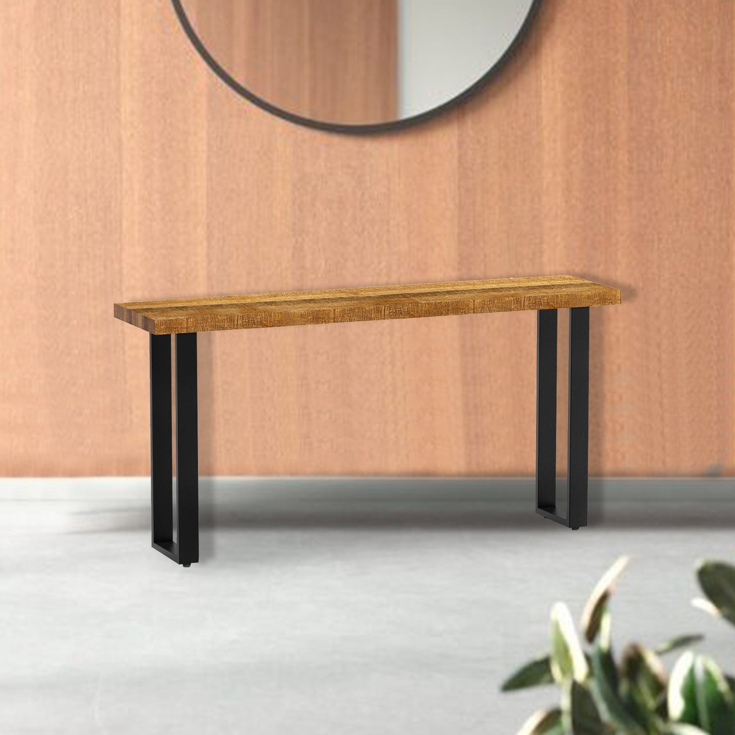 Modern Rustic Real Wood Console Table