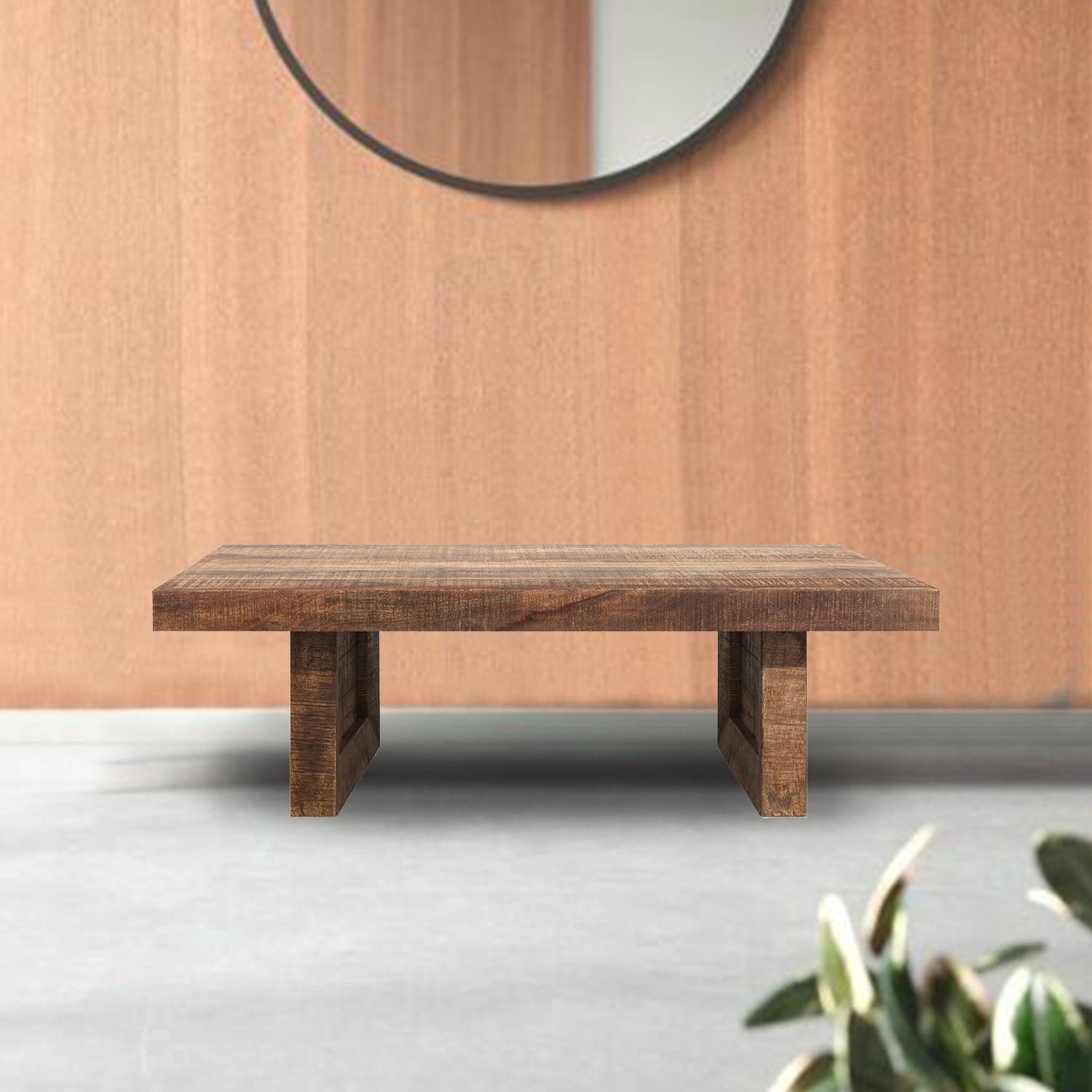 Solid Wood Sled Coffee Table image 6