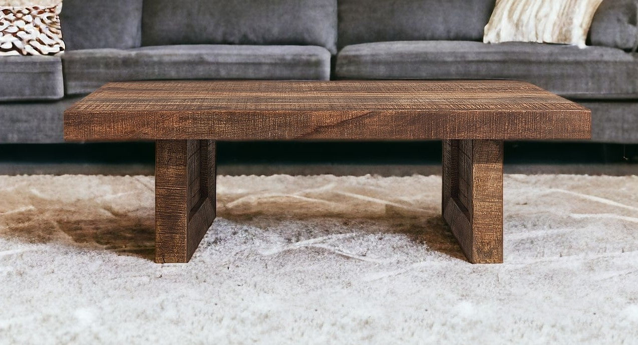 Solid Wood Sled Coffee Table image 1