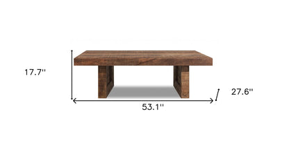 Solid Wood Sled Coffee Table image 7