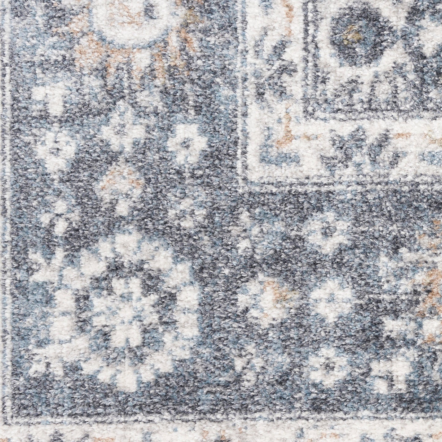 Nourison Astra Dark Blue Pet Friendly Machine Washable Rug - Swatch